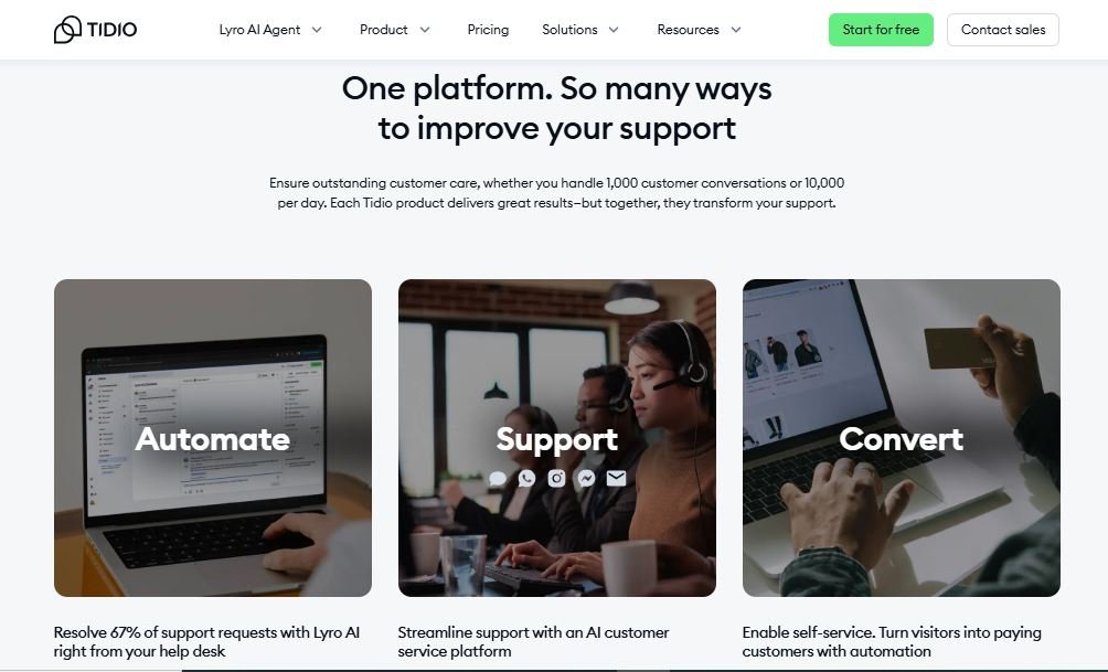 Automate customer service with Tidio  chatbot